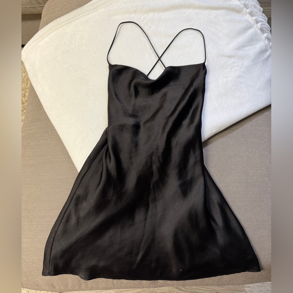 Zara Black Slip Mini Dress- Size XS womens